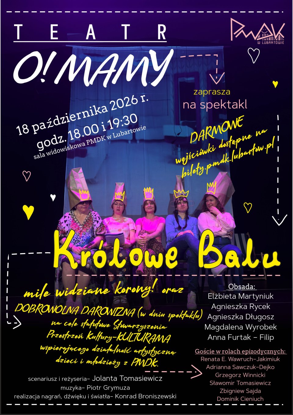 Plakat wydarzenia: Teatr O!MAMY - Królowe Balu